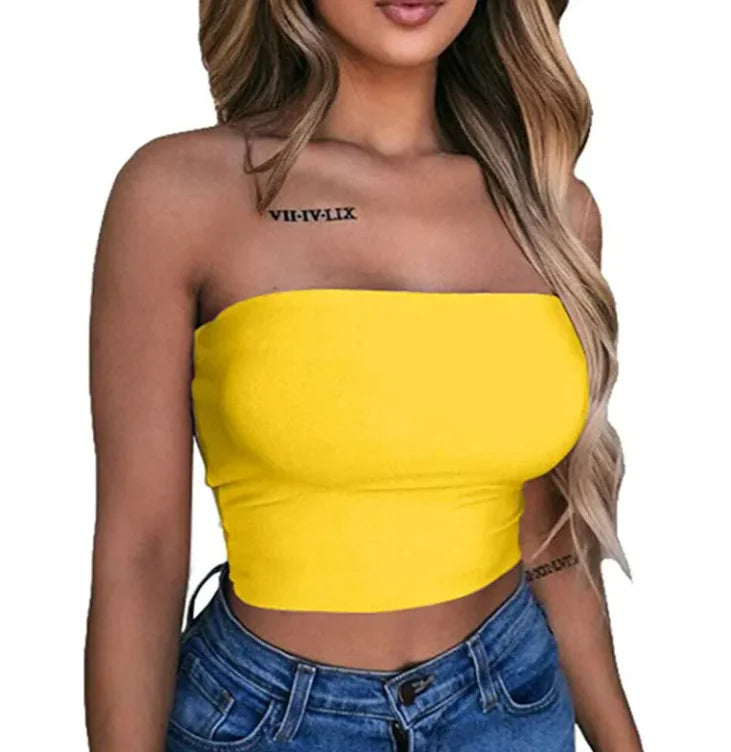 Stylish Exposed Belly Button Wrap Tank Top