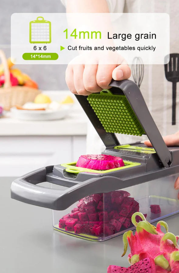 Hachoir à légumes et fruits 15 en 1 pour une préparation de repas sans effort