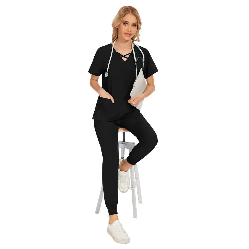 Slim Fit Women's Stretch Scrub Set for Medical Professionals
