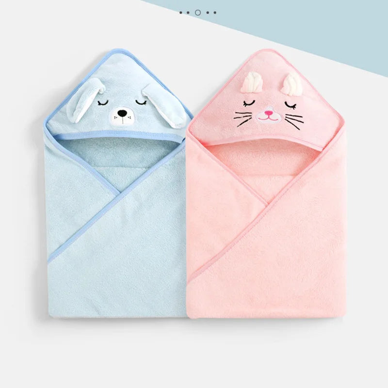 Serviettes de bain pour bébé en animaux de dessin animé adorables