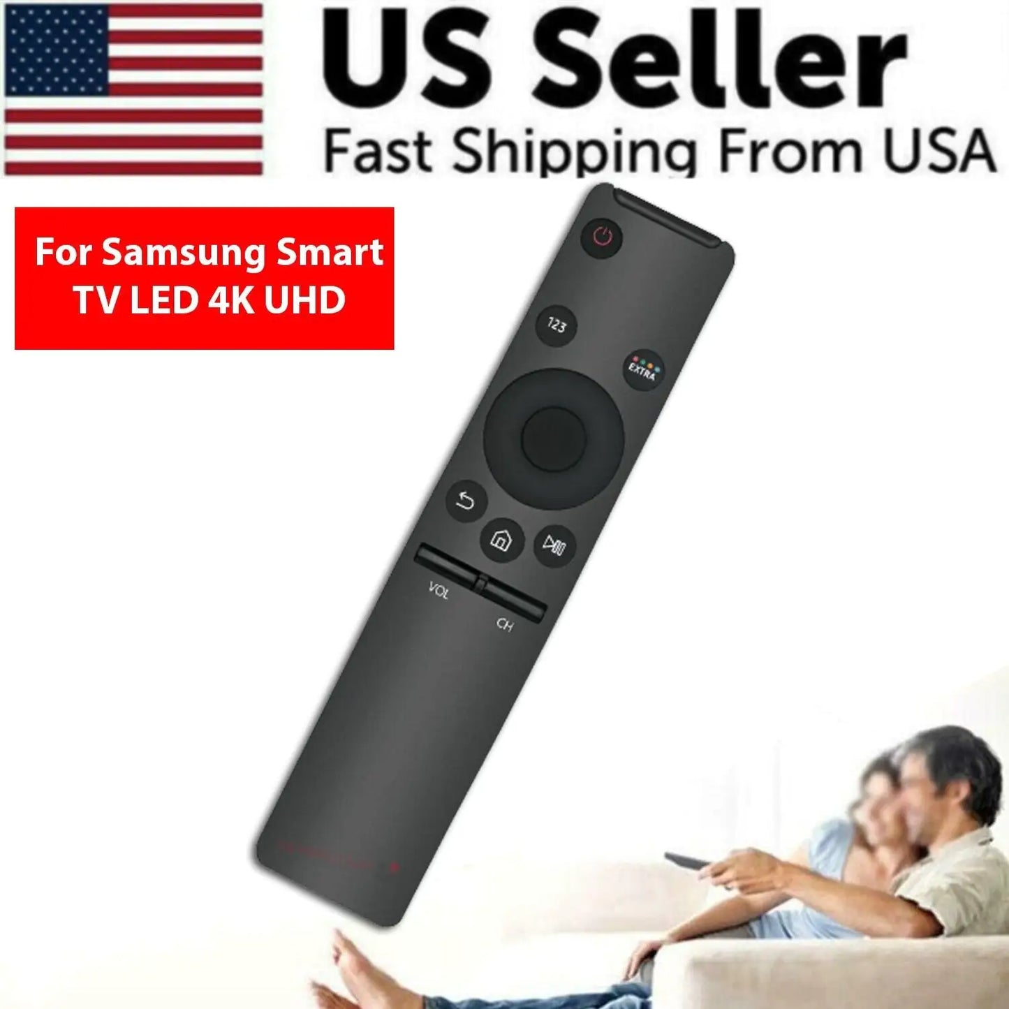 Premium Replacement Remote Control for Samsung Smart TV
