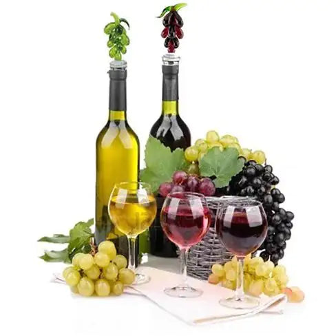 Juego de dos elegantes tapones para vino Hearty Wines