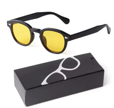 Gafas de sol redondas pequeñas en azul degradado para una protección con estilo