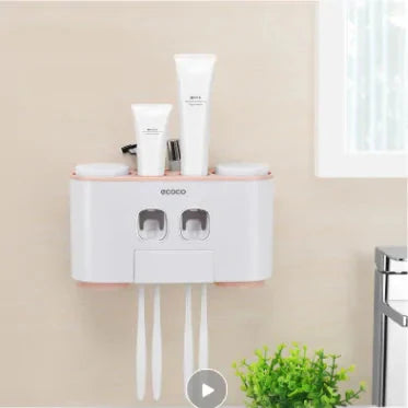 Soporte para Cepillos de Dientes y Vaso Multiusos