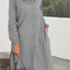 Long Sleeve Solid Color Cardigan and Skirt Set for Women