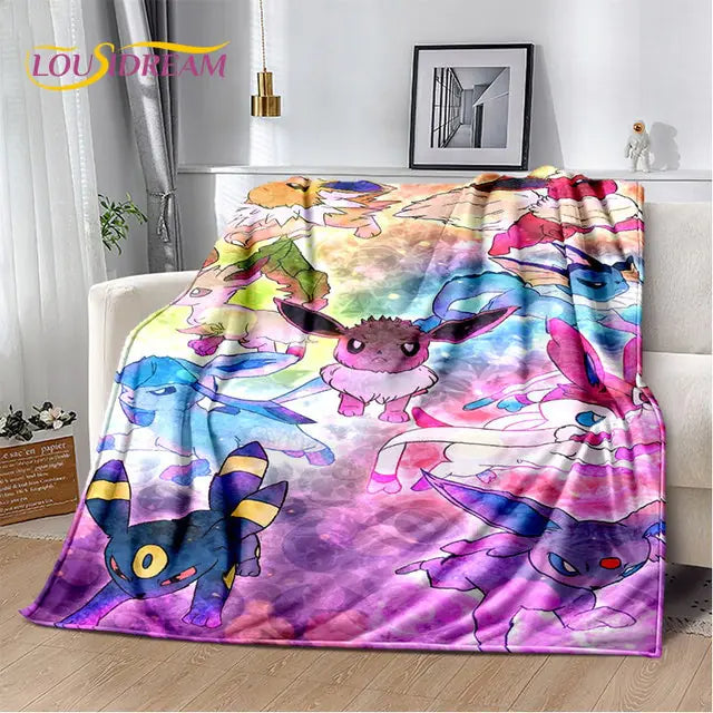 Couverture en Peluche Douce Pokemon - Confort Chaleureux et Vibrant