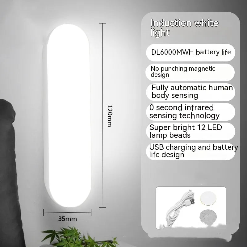 Lámpara Nocturna Recargable con Inducción Humana Inteligente