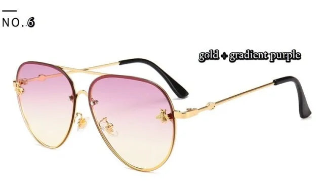 Gafas de sol piloto de lujo Bee