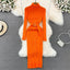 Turtleneck Wrap Knitted Dress