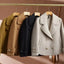 Suit Collar Double-Breasted Woolen Coat for Women