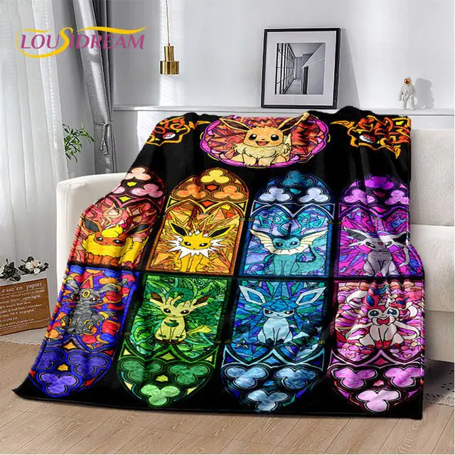 Couverture en Peluche Douce Pokemon - Confort Chaleureux et Vibrant