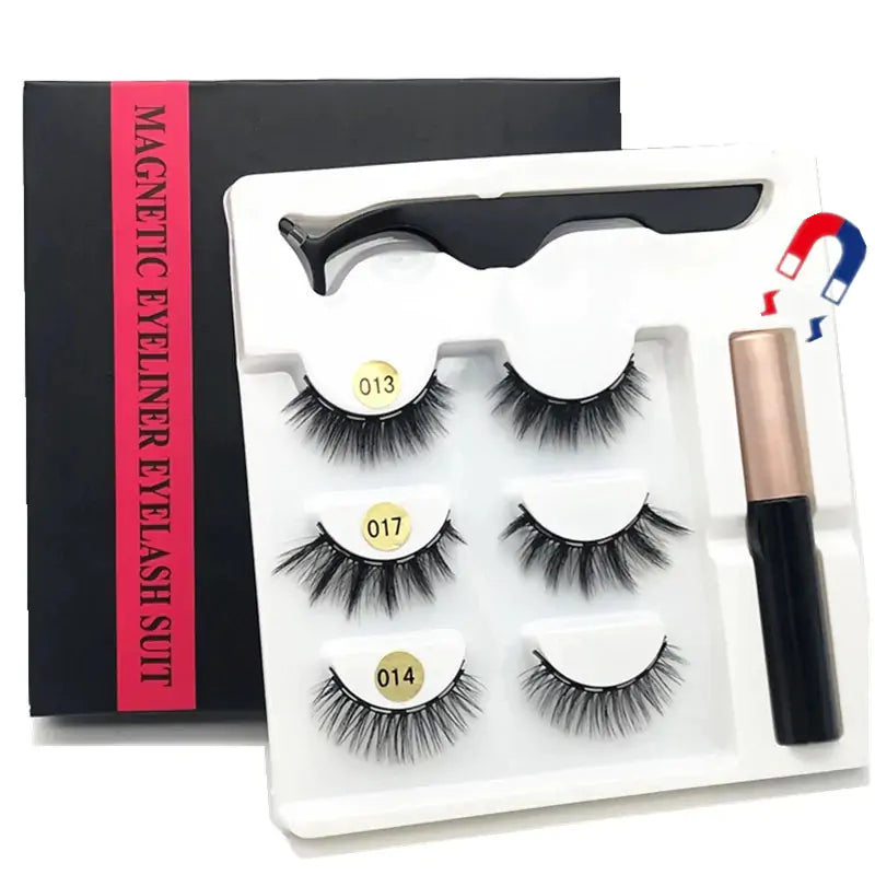 Premium 3D False Eyelashes with Magnetic Eyeliner