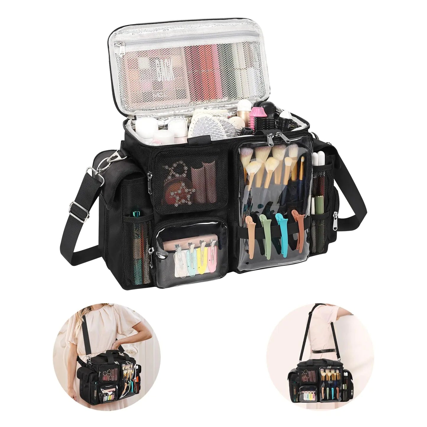 Sac de voyage pour coiffeur premium avec diviseurs ajustables