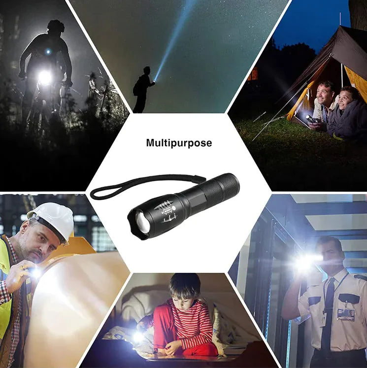 Lampe de poche tactique LED premium 90000LM avec 5 modes