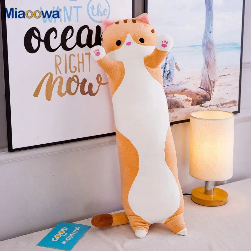 Juguetes de Peluche en Forma de Almohada de Gato Lindos - Compañeros Suaves y Acogedores