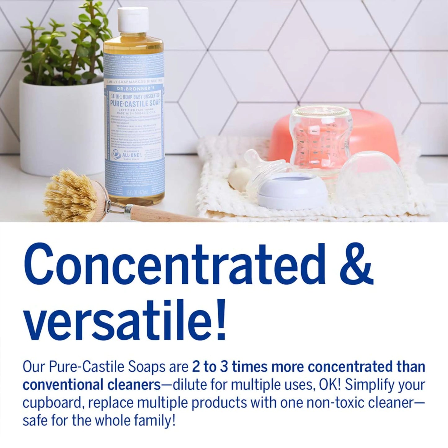 Savon liquide Pure-Castile Dr. Bronner - Bébé sans parfum, 16 onces