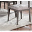 Elegant Set of 2 Dark Brown Dining Chairs with Upholstered Seats
