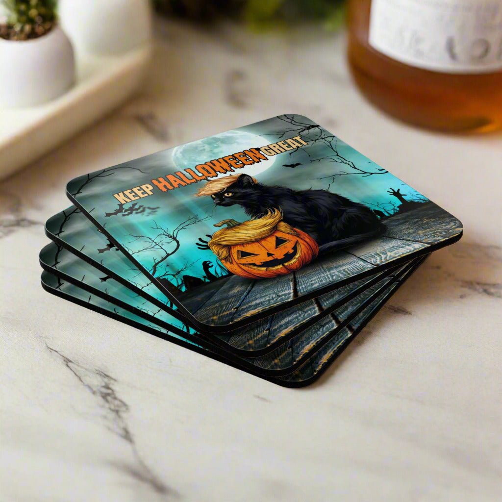 Ensemble de sous-verres en liège Keep Halloween Great