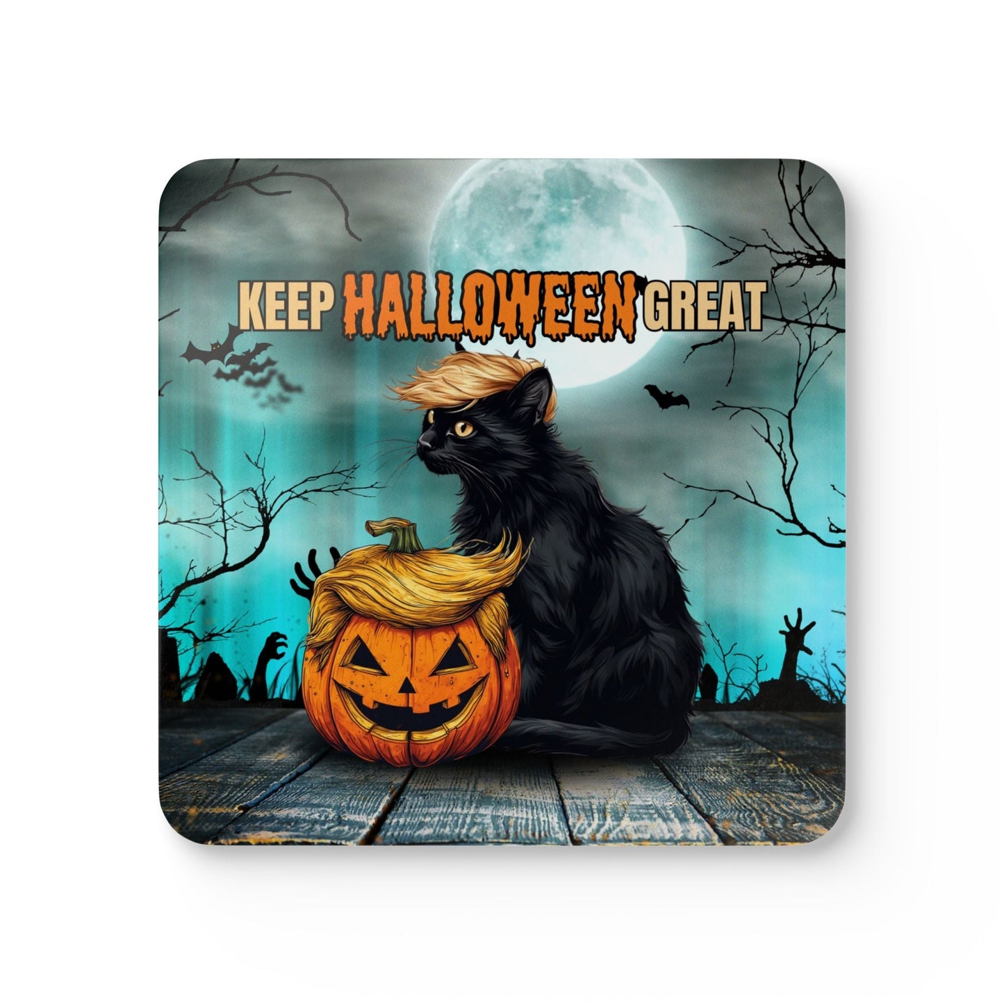 Ensemble de sous-verres en liège Keep Halloween Great