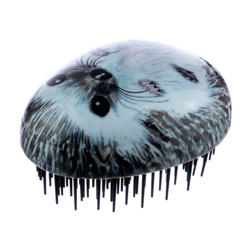 Brosse de massage du cuir chevelu et démêlante Kent PHOG Hedgehog Pebble - Taille de voyage