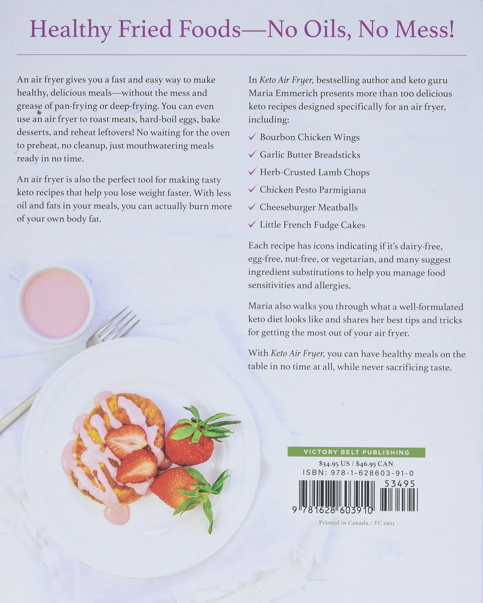 Keto Air Fryer Cookbook: 100+ Low-Carb Recipes for Healthy Living & Weight Loss (Spiral Bound) - Korvel