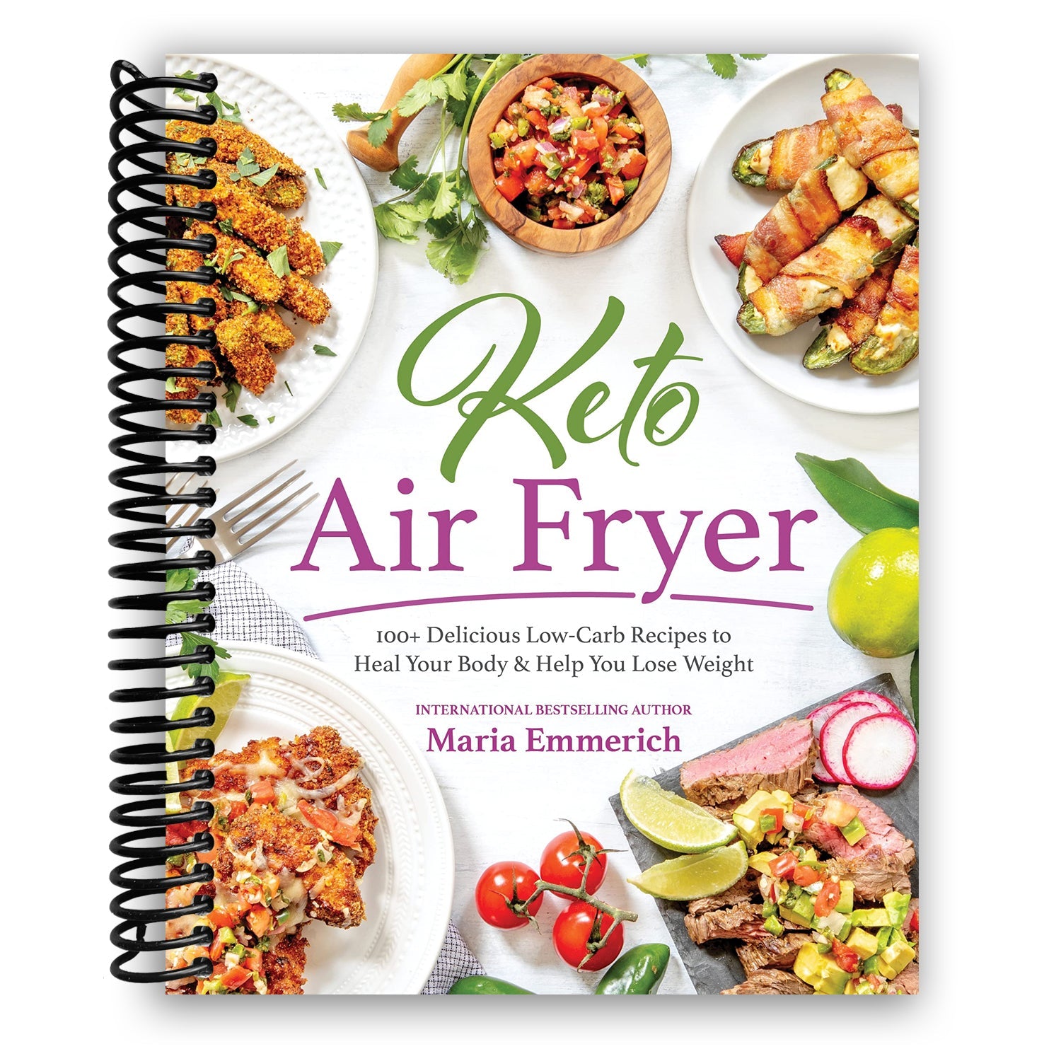 Keto Air Fryer Cookbook: 100+ Low-Carb Recipes for Healthy Living & Weight Loss (Spiral Bound) - Korvel