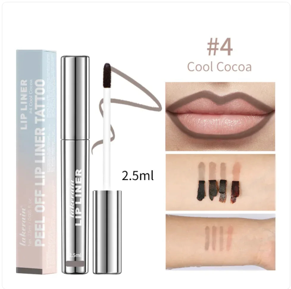 Matte Finish No-Stain Lip Liner with Cup Hook Line