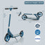 Scooter Plegable de Aleación de Aluminio con Alturas Ajustables - Azul
