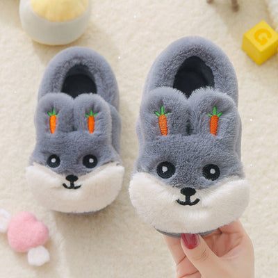 Kids Cotton Rabbit Slides - Non-slip Indoor Slippers