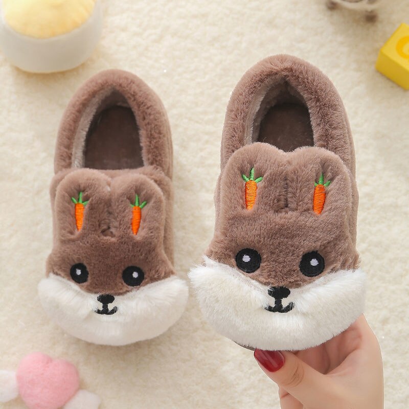 Kids Cotton Rabbit Slides - Non-slip Indoor Slippers