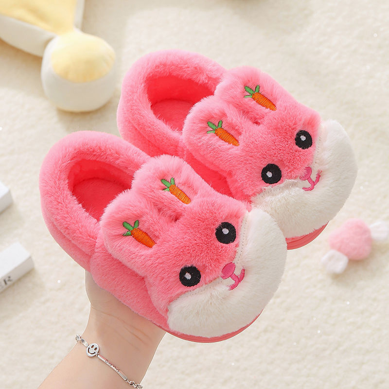 Kids Cotton Rabbit Slides - Non-slip Indoor Slippers