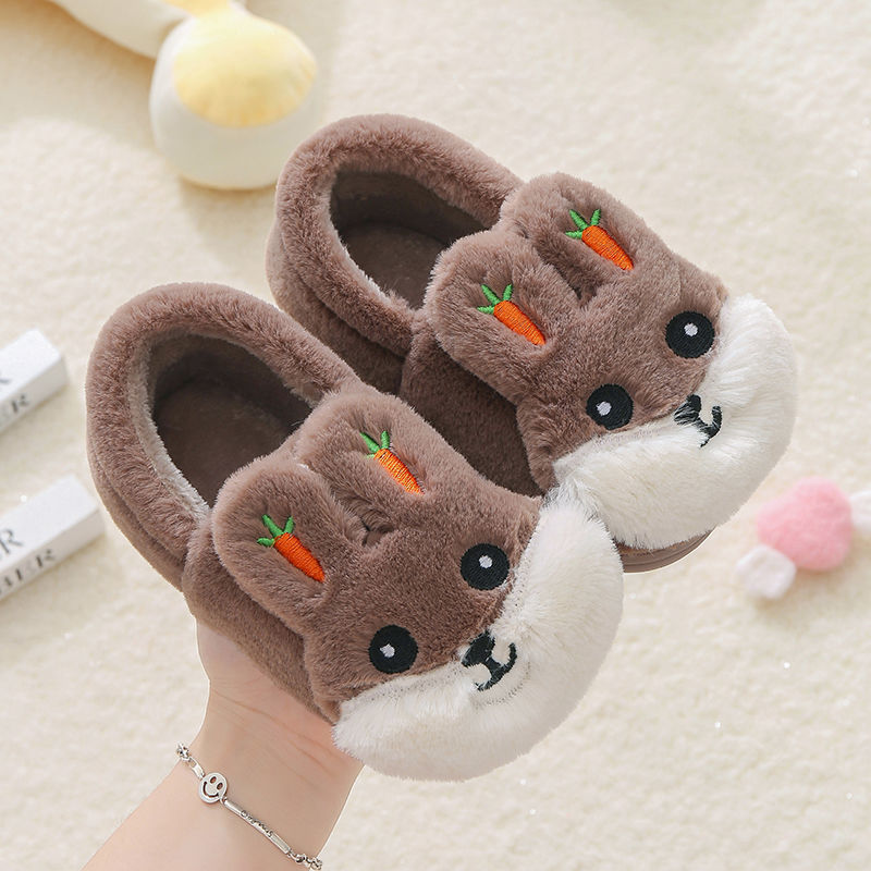 Kids Cotton Rabbit Slides - Non-slip Indoor Slippers
