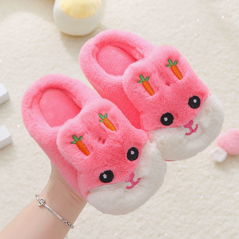 Kids Cotton Rabbit Slides - Non-slip Indoor Slippers