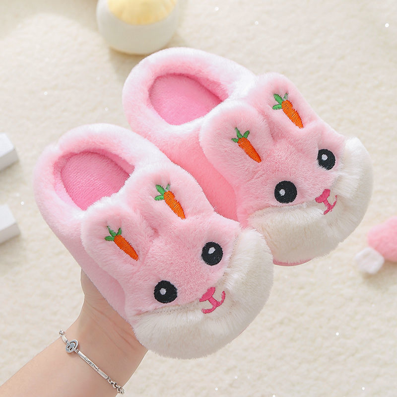 Kids Cotton Rabbit Slides - Non-slip Indoor Slippers