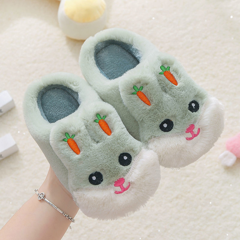 Kids Cotton Rabbit Slides - Non-slip Indoor Slippers