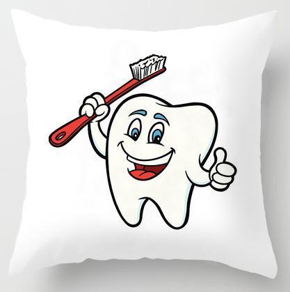 Kids' Cartoon Tooth Fairy Pillow Cover - Velvet Decorative Cushion