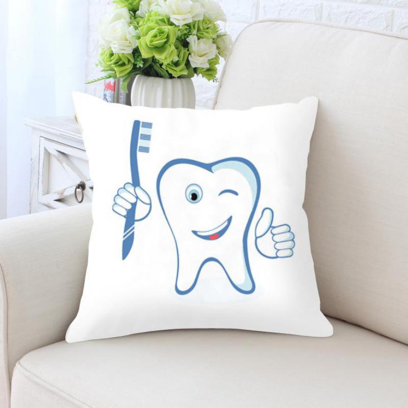 Kids' Cartoon Tooth Fairy Pillow Cover - Velvet Decorative Cushion