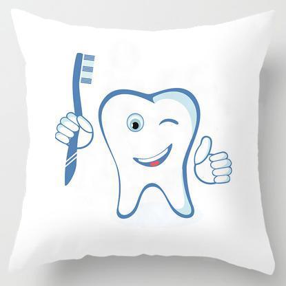 Kids' Cartoon Tooth Fairy Pillow Cover - Velvet Decorative Cushion
