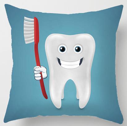 Kids' Cartoon Tooth Fairy Pillow Cover - Velvet Decorative Cushion