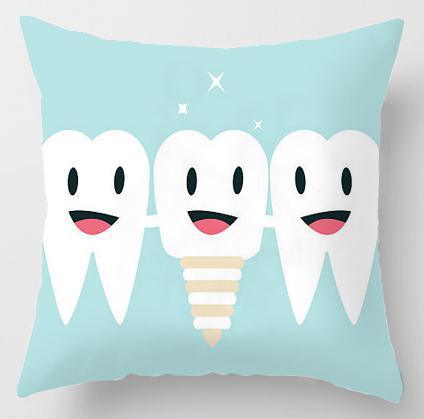Kids' Cartoon Tooth Fairy Pillow Cover - Velvet Decorative Cushion