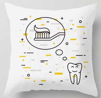 Kids' Cartoon Tooth Fairy Pillow Cover - Velvet Decorative Cushion