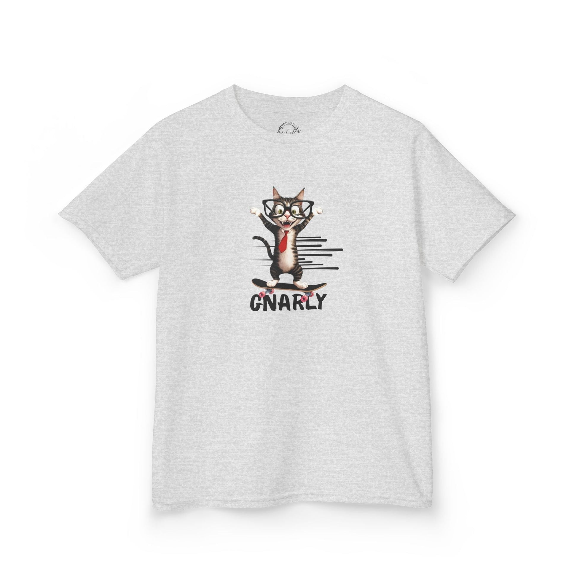 Playful Kids Cat Graphic Tee - Soft Cotton T-Shirt for Young Trendsetters - Korvel