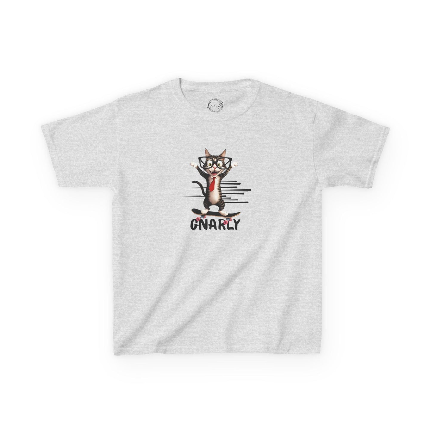 Playful Kids Cat Graphic Tee - Soft Cotton T-Shirt for Young Trendsetters - Korvel