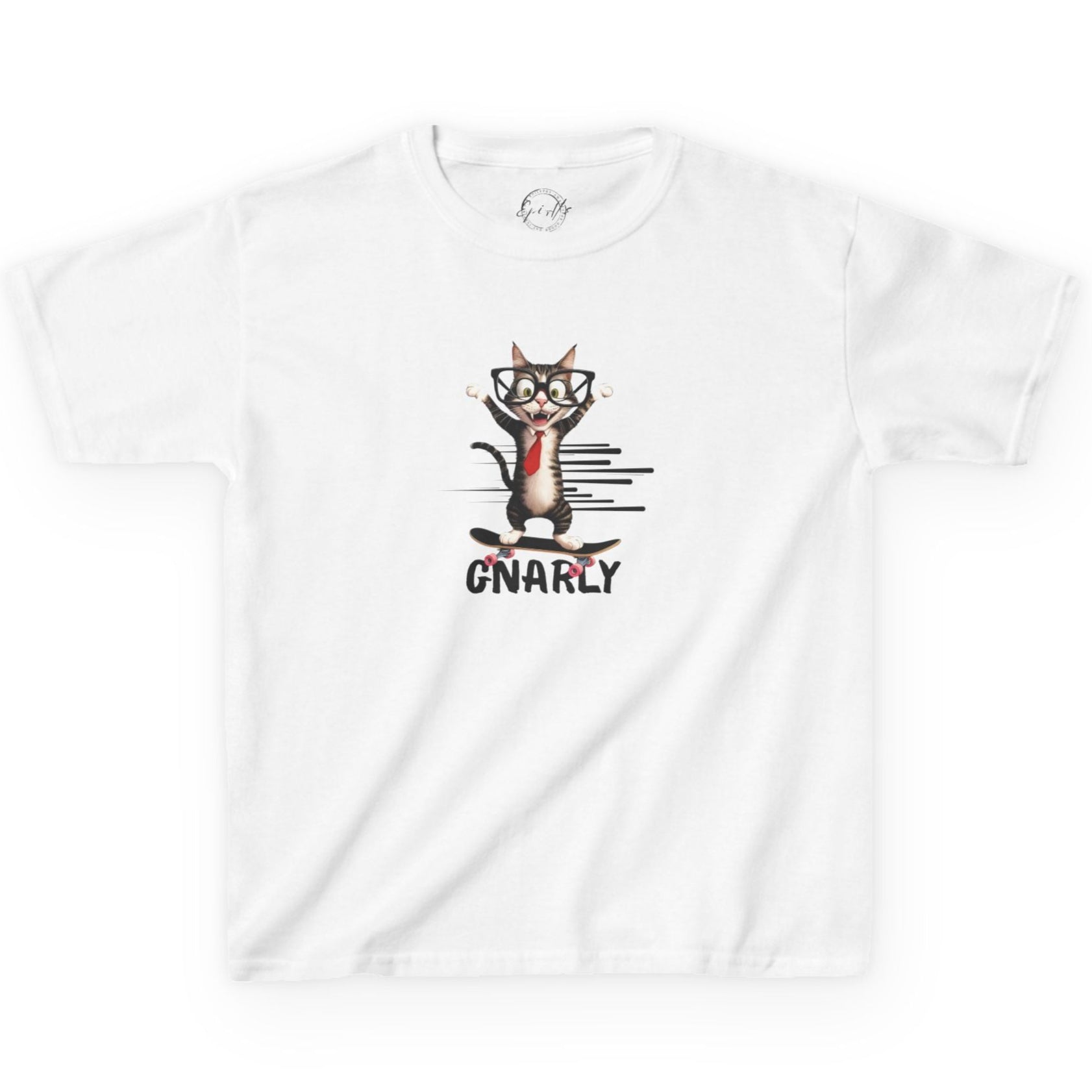 Playful Kids Cat Graphic Tee - Soft Cotton T-Shirt for Young Trendsetters - Korvel