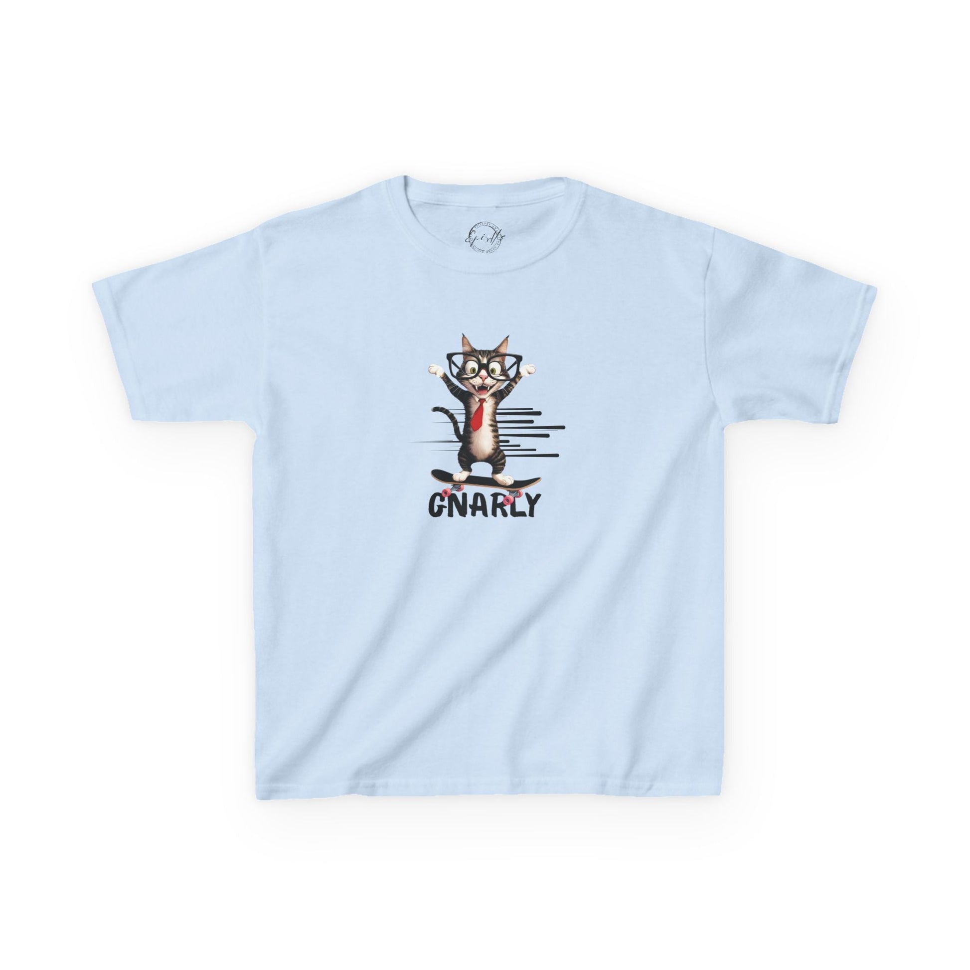Playful Kids Cat Graphic Tee - Soft Cotton T-Shirt for Young Trendsetters - Korvel
