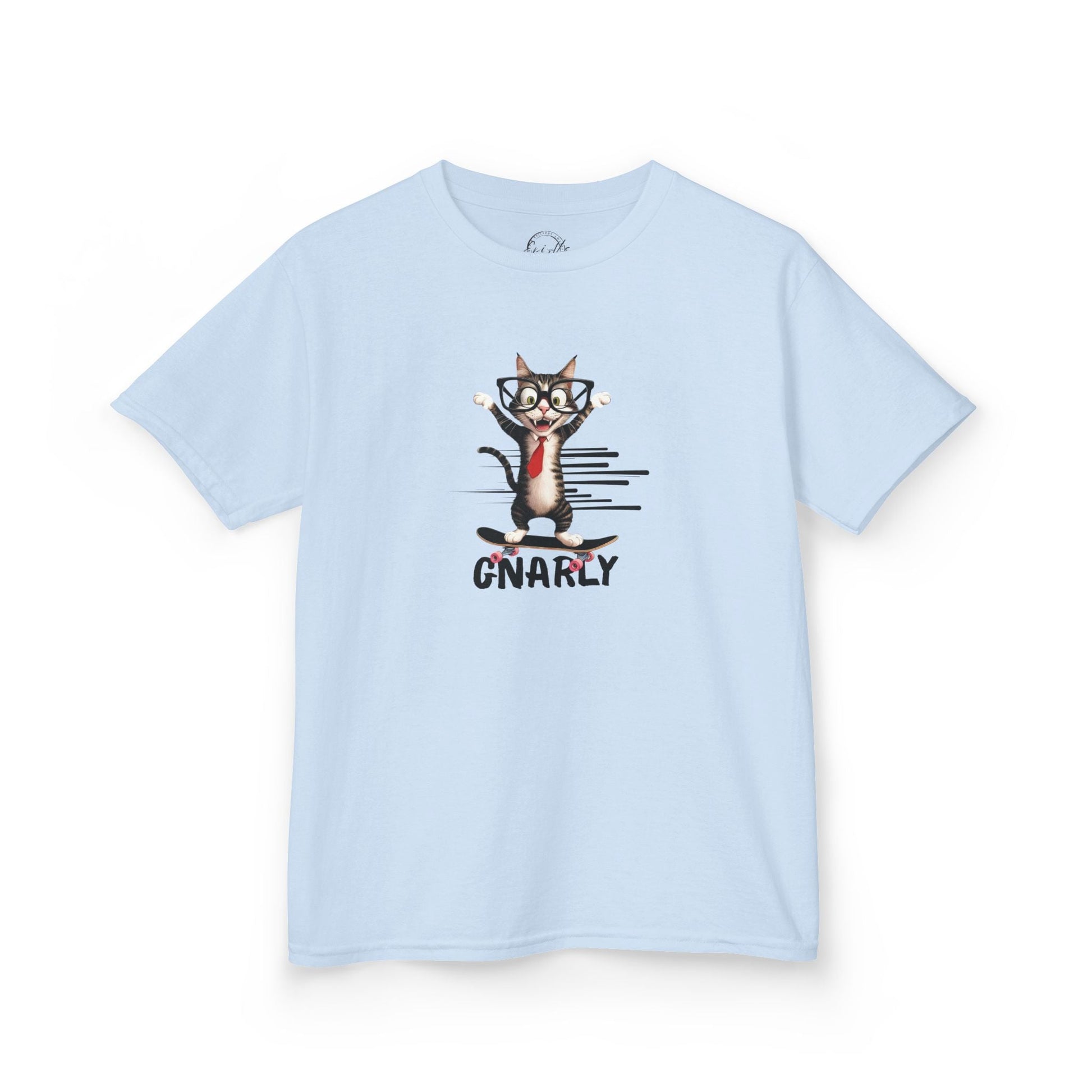 Playful Kids Cat Graphic Tee - Soft Cotton T-Shirt for Young Trendsetters - Korvel