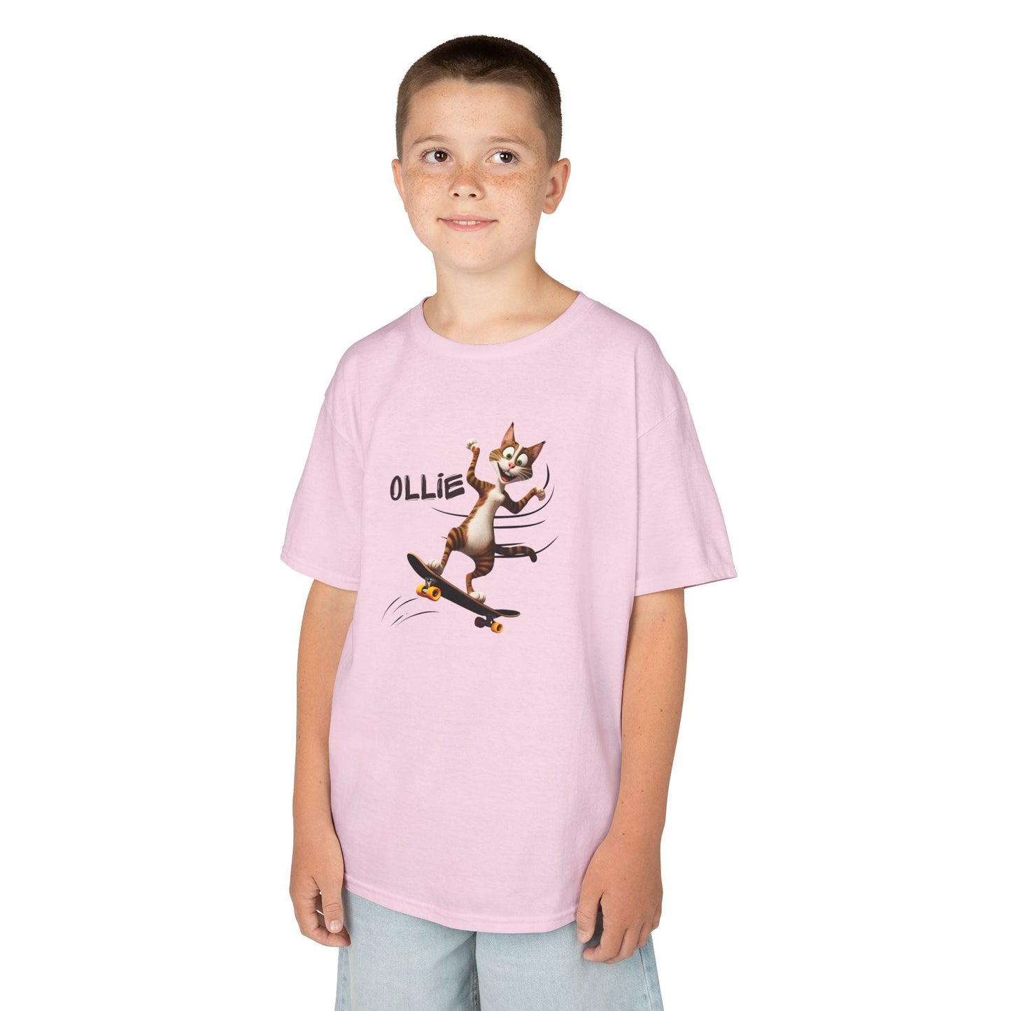 T-shirt Ollie Cat pour enfants - T-shirt en coton ludique