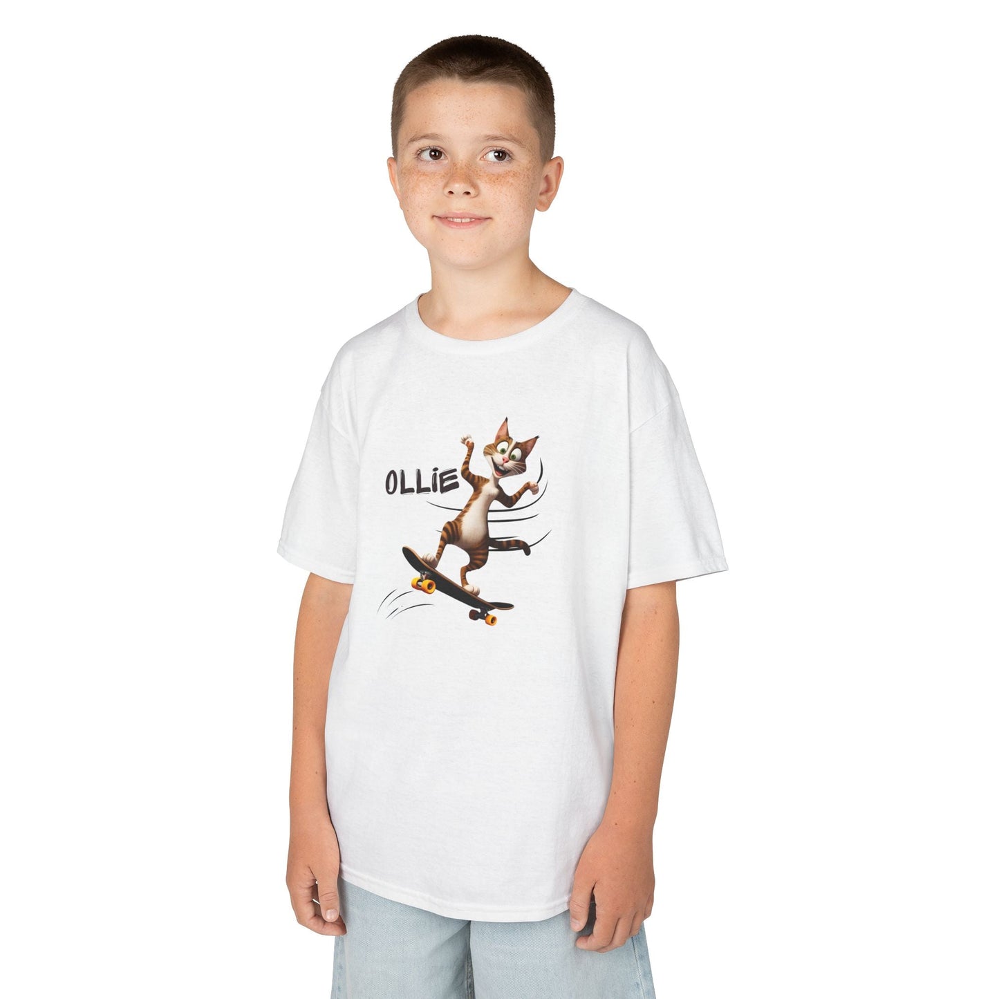 T-shirt Ollie Cat pour enfants - T-shirt en coton ludique