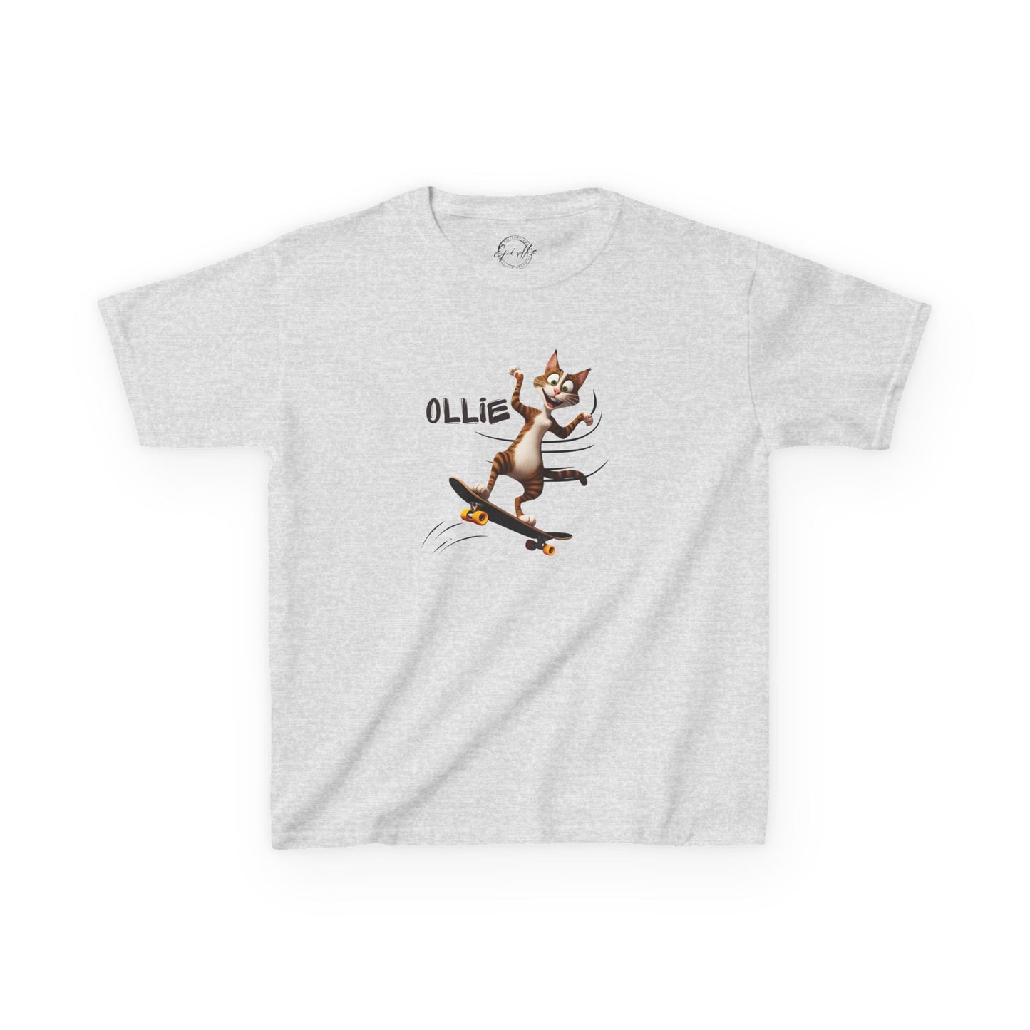 T-shirt Ollie Cat pour enfants - T-shirt en coton ludique