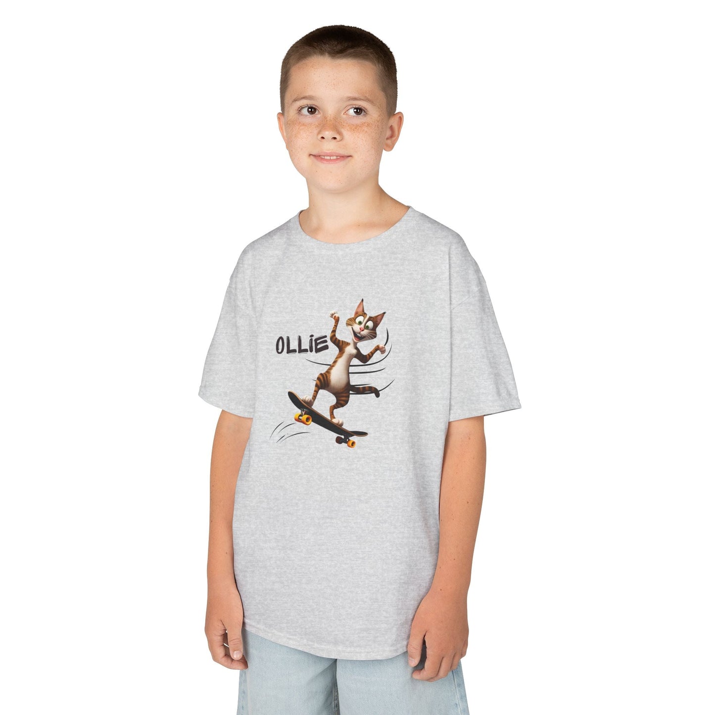 T-shirt Ollie Cat pour enfants - T-shirt en coton ludique